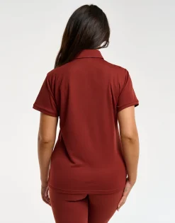 Outlet ECHT Flow Short-Sleeve Polo Brown
