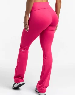 Online ECHT Fold Over Flare Leggings Bright Pink