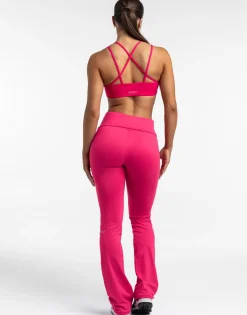 Online ECHT Fold Over Flare Leggings Bright Pink
