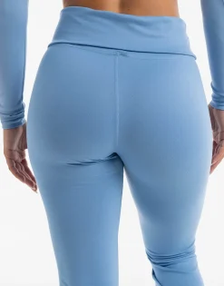 Discount ECHT Fold Over Flare Leggings Process Blue