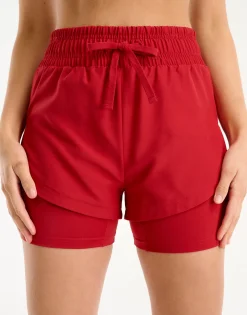 Clearance ECHT Freedom Running Shorts Scarlet Red