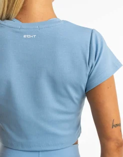 New ECHT Glory Cropped Tee Blue