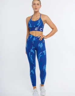 Fashion ECHT Hyper Camo Sports Bra Hyper Blue