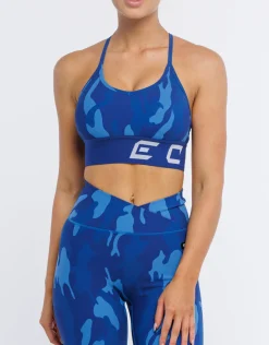 Fashion ECHT Hyper Camo Sports Bra Hyper Blue