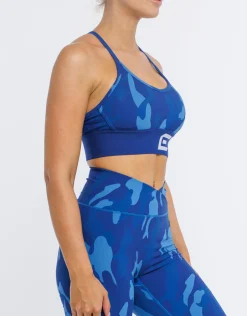 Fashion ECHT Hyper Camo Sports Bra Hyper Blue