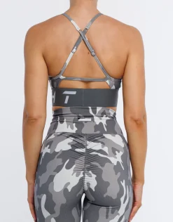 Best ECHT Hyper Camo Sports Bra Stealth Grey