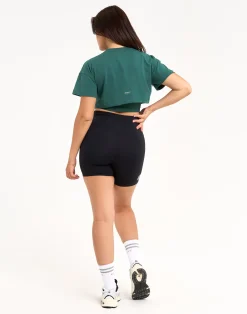 Discount ECHT Layered Cropped Tee Green