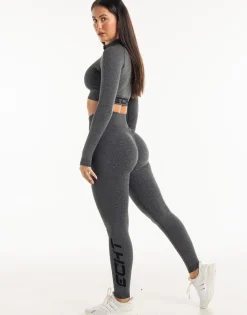 Outlet ECHT League Cropped Zip-Up Charcoal