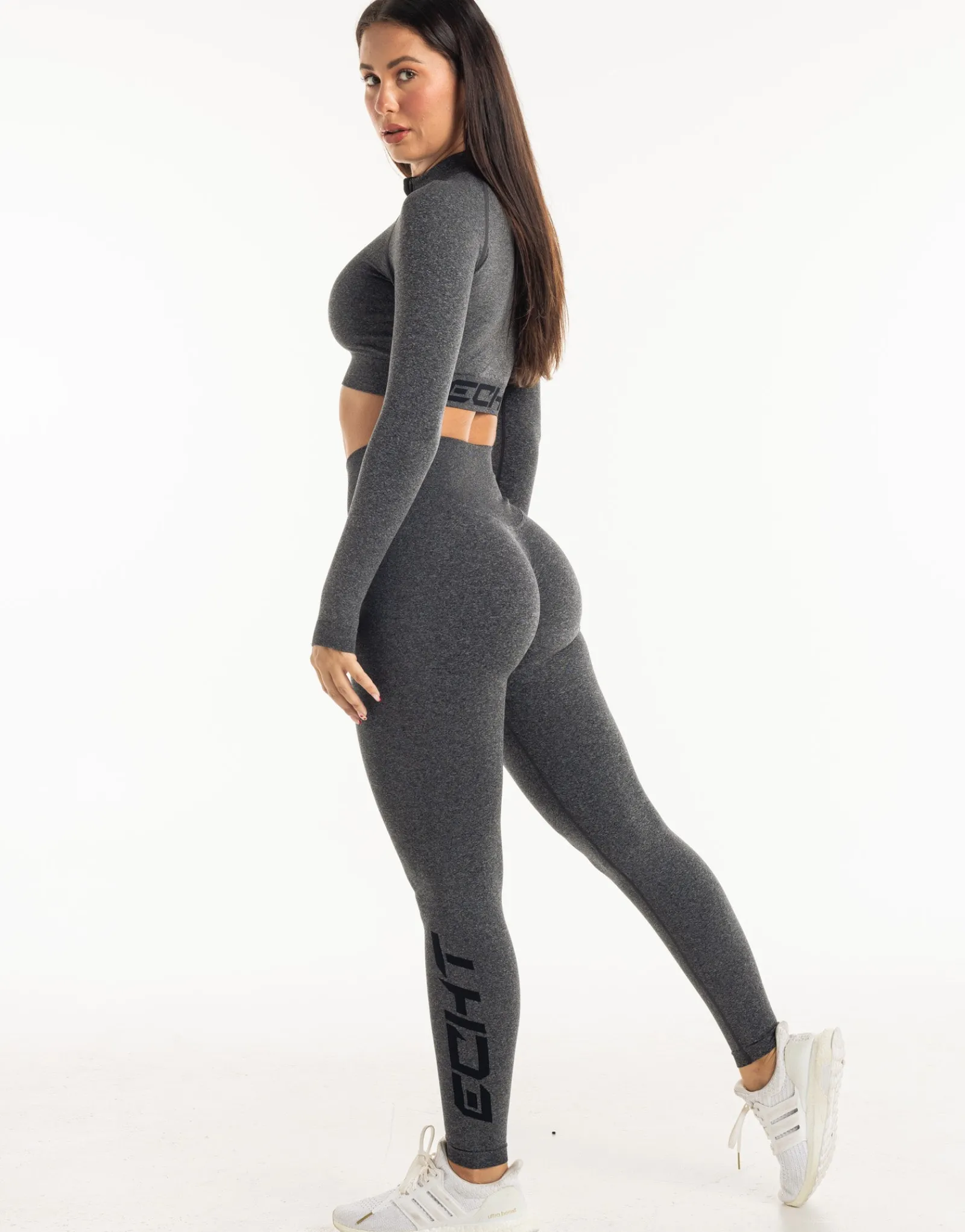 Outlet ECHT League Cropped Zip-Up Charcoal