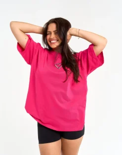 Online ECHT Love Oversize Tee Pink