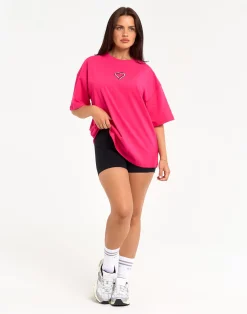 Online ECHT Love Oversize Tee Pink