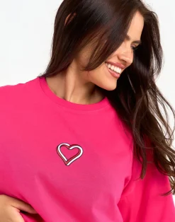 Outlet ECHT Love Oversize Tee Pink