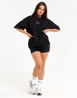 Best ECHT Love Oversize Tee Black