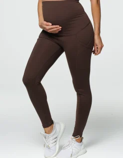 Hot ECHT Maternity Pocket Leggings Fudge Brown