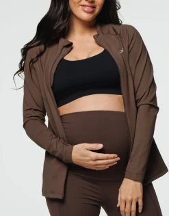 Hot ECHT Maternity Pocket Leggings Fudge Brown