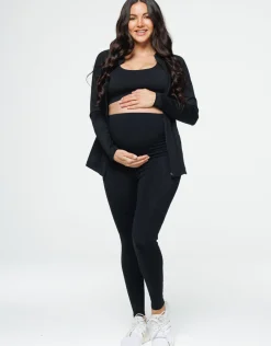 Outlet ECHT Maternity Pocket Leggings Black