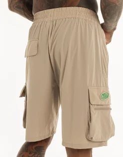 Fashion ECHT MLBRN Spear Shorts Taupe Grey