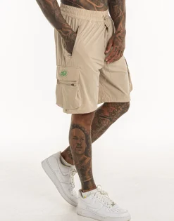 Fashion ECHT MLBRN Spear Shorts Taupe Grey