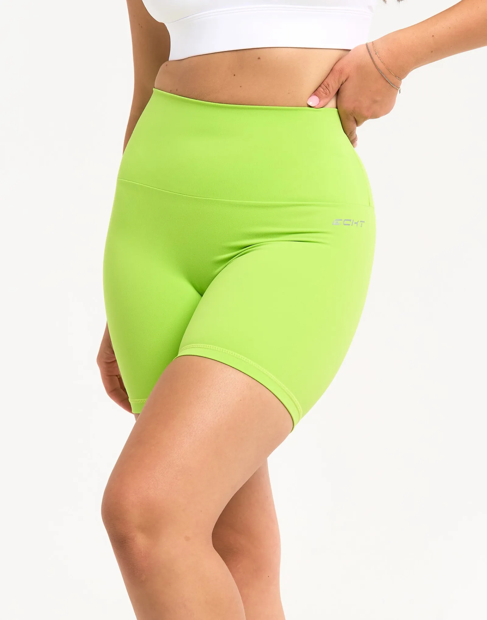 Fashion ECHT Range Bike Shorts 6" Lime Green
