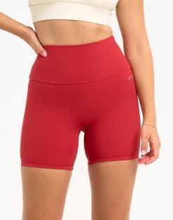 Clearance ECHT Range Bike Shorts 6" Scarlet Red