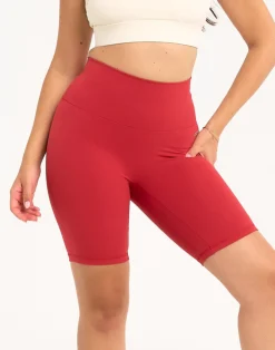 Clearance ECHT Range Bike Shorts 8" Scarlet Red