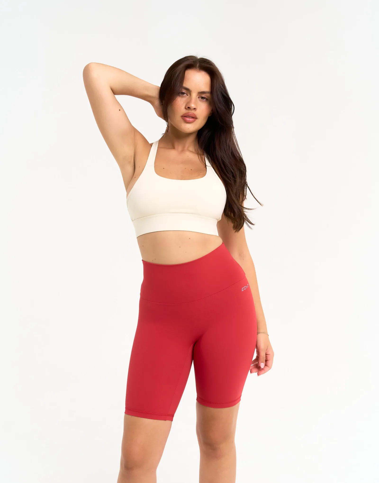 Clearance ECHT Range Bike Shorts 8" Scarlet Red