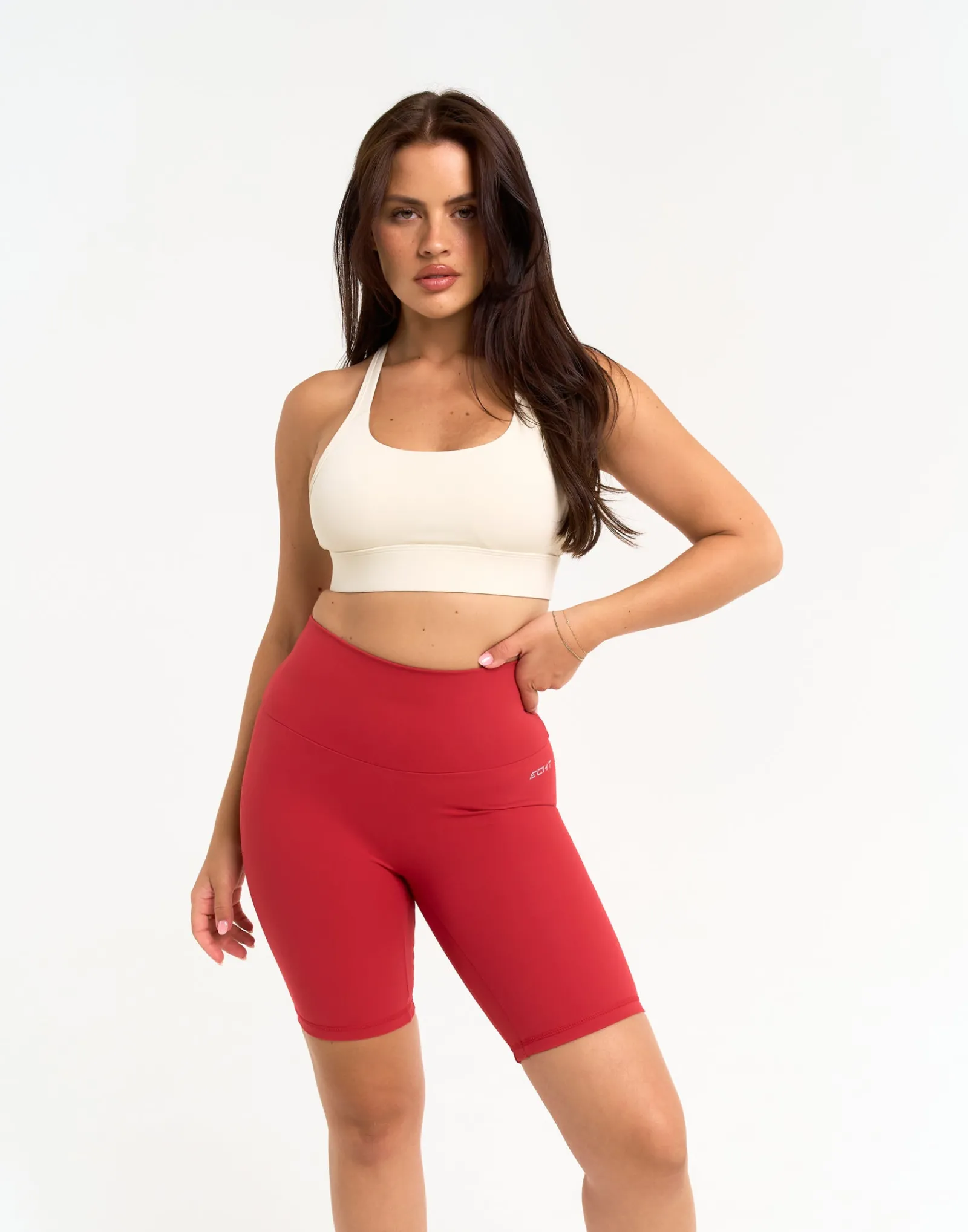 Clearance ECHT Range Bike Shorts 8" Scarlet Red