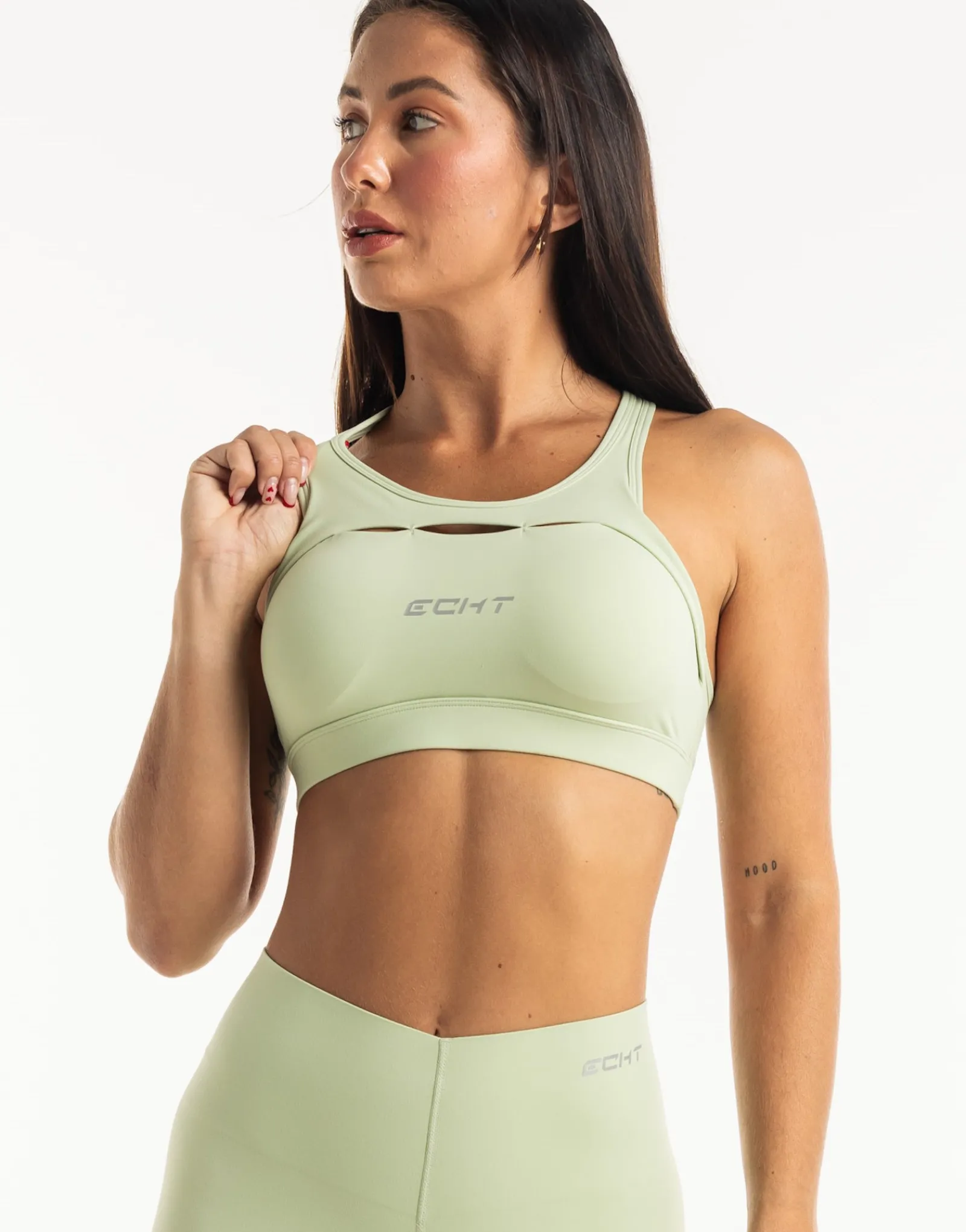 Fashion ECHT Range Sports Bra Sage Green