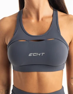 Discount ECHT Range Sports Bra Smoke Grey