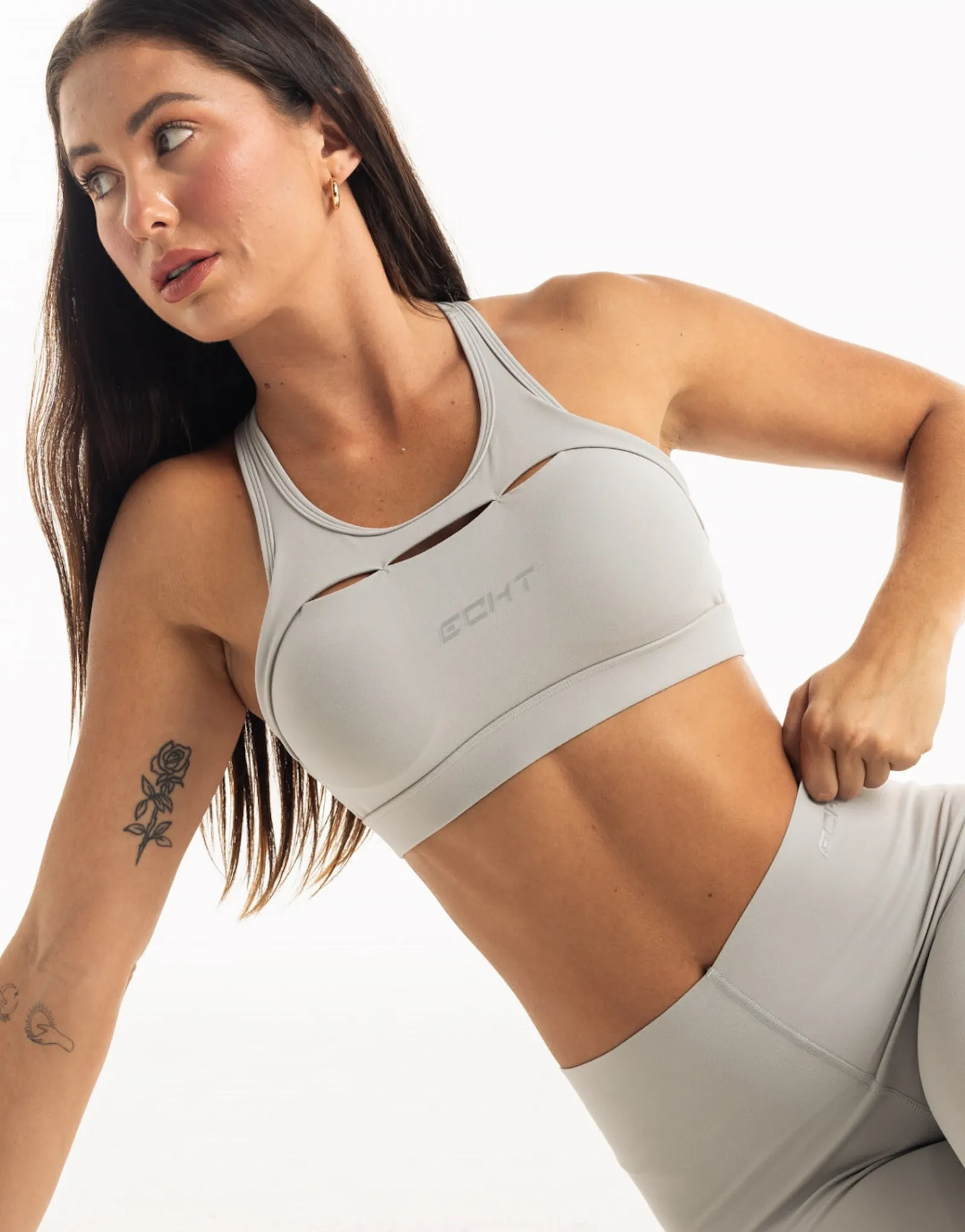 Hot ECHT Range Sports Bra Grey