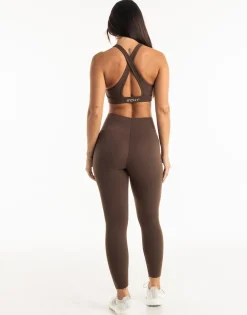 Fashion ECHT Range Sports Bra Fudge Brown