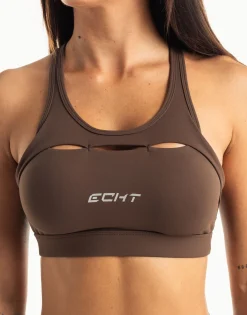 Fashion ECHT Range Sports Bra Fudge Brown