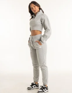 Outlet ECHT Revere 1/4 Zip Crewneck Sweater Heather Grey