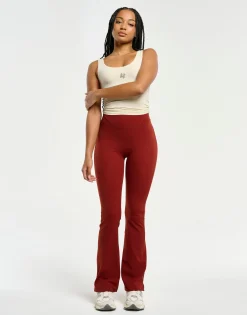 New ECHT Ribbed Sculpt Tank Taupe