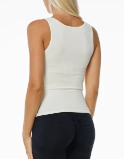 Hot ECHT Ribbed Tank Cream