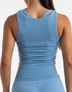 Discount ECHT Ribbed Tank Process Blue