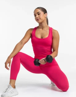 Sale ECHT Ribbed Tank Bright Pink