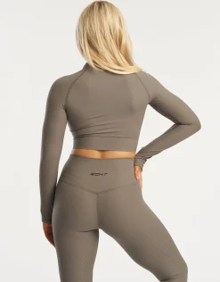 Outlet ECHT Rise Zip-Up Long Sleeve Brown Grey