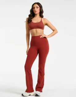 Best ECHT Sculpt Flare Lycra Pocket Leggings Brown