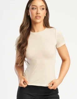 Outlet ECHT Shape Smoothing Tee Oatmeal