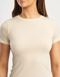 Outlet ECHT Shape Smoothing Tee Oatmeal