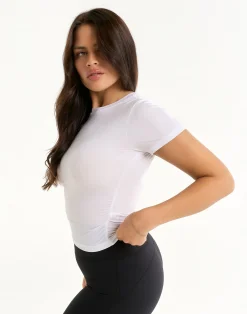 Hot ECHT SmoothForm Ruched Sculpt Top White