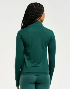 Online ECHT StudioFlex Half Zip Long Sleeve Green