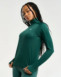 Online ECHT StudioFlex Half Zip Long Sleeve Green