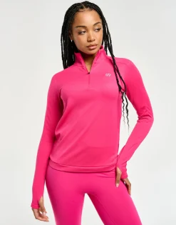 Hot ECHT StudioFlex Half Zip Long Sleeve Pink