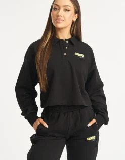 Clearance ECHT Tennis Polo Pullover Black