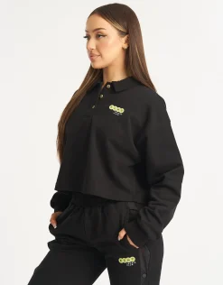 Clearance ECHT Tennis Polo Pullover Black