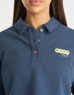 Outlet ECHT Tennis Polo Pullover Blue