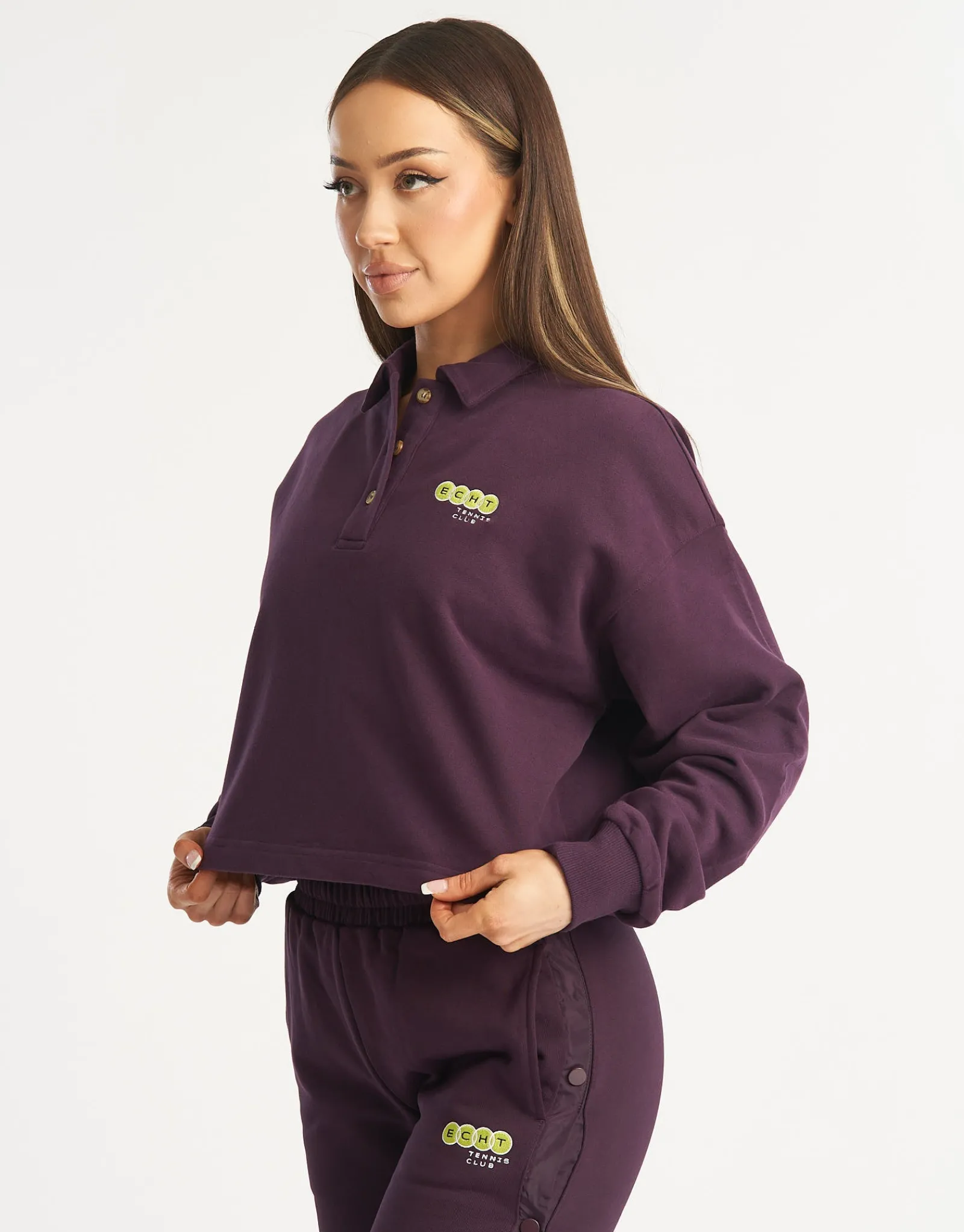 Sale ECHT Tennis Polo Pullover Purple