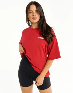 Online ECHT Track Oversize Tee Red